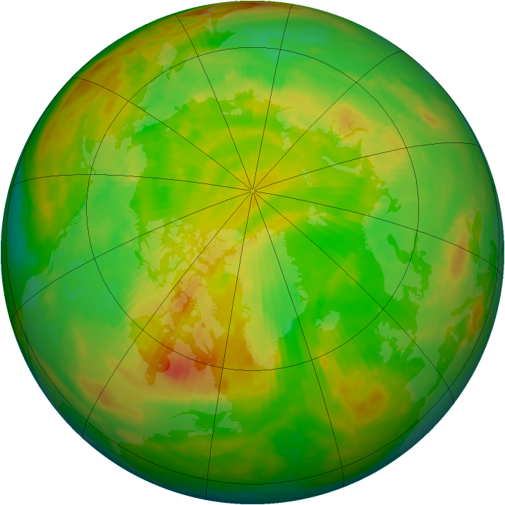 Arctic ozone map for 26 May 1992